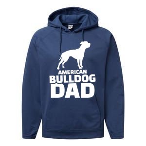 American Bulldog Dad Gift Performance Fleece Hoodie