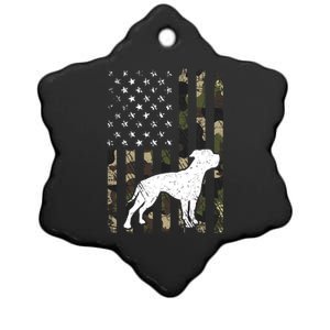 American Bulldog Dog Dad Mom Camouflage Usa Flag Cute Gift Ceramic Star Ornament