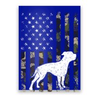 American Bulldog Dog Dad Mom Camouflage Usa Flag Cute Gift Poster