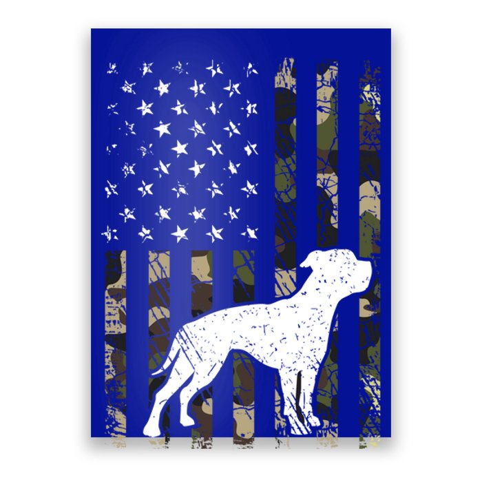 American Bulldog Dog Dad Mom Camouflage Usa Flag Cute Gift Poster