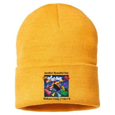 Another Beautiful Day Without Using Y=Mx+B Sustainable Knit Beanie