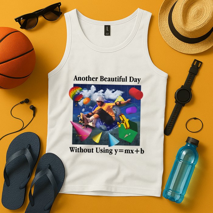 Another Beautiful Day Without Using Y=Mx+B Tank Top