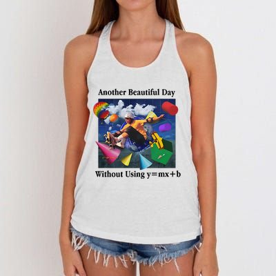 Another Beautiful Day Without Using Y=Mx+B Women's Knotted Racerback Tank