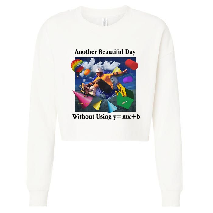 Another Beautiful Day Without Using Y=Mx+B Cropped Pullover Crew