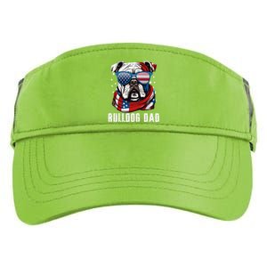 American Bulldog Dad Usa Flag 4th Of July Dog Father Adult Drive Performance Visor