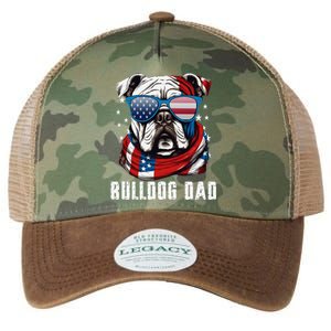 American Bulldog Dad Usa Flag 4th Of July Dog Father Legacy Tie Dye Trucker Hat