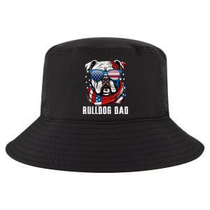 American Bulldog Dad Usa Flag 4th Of July Dog Father Cool Comfort Performance Bucket Hat