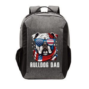 American Bulldog Dad Usa Flag 4th Of July Dog Father Vector Backpack