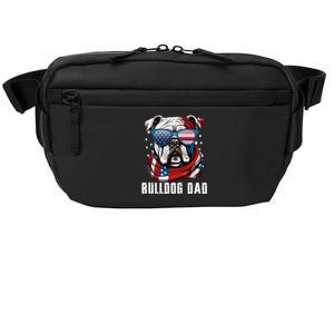 American Bulldog Dad Usa Flag 4th Of July Dog Father Crossbody Pack