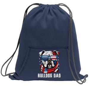 American Bulldog Dad Usa Flag 4th Of July Dog Father Sweatshirt Cinch Pack Bag