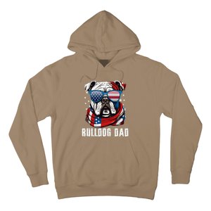 American Bulldog Dad Usa Flag 4th Of July Dog Father Hoodie