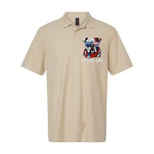 American Bulldog Dad Usa Flag 4th Of July Dog Father Softstyle Adult Sport Polo