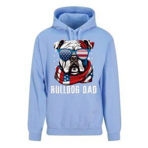 American Bulldog Dad Usa Flag 4th Of July Dog Father Unisex Surf Hoodie