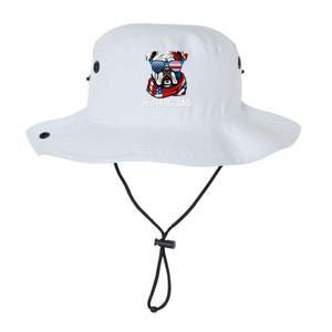 American Bulldog Dad Usa Flag 4th Of July Dog Father Legacy Cool Fit Booney Bucket Hat