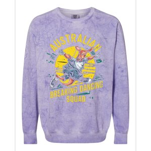 Australian Break Dancing Squad Kangaroo Colorblast Crewneck Sweatshirt