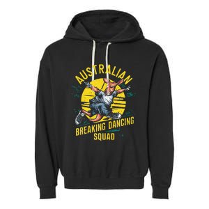 Australian Break Dancing Squad Kangaroo Garment-Dyed Fleece Hoodie