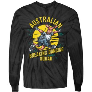 Australian Break Dancing Squad Kangaroo Tie-Dye Long Sleeve Shirt