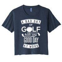 A Bad Day Of Golf Beats Any Day At Work Women's Crop Top Tee