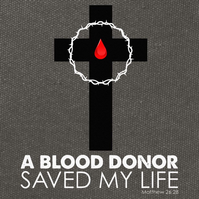 A Blood Donor Saved My Life funny christian Cotton Canvas Backpack