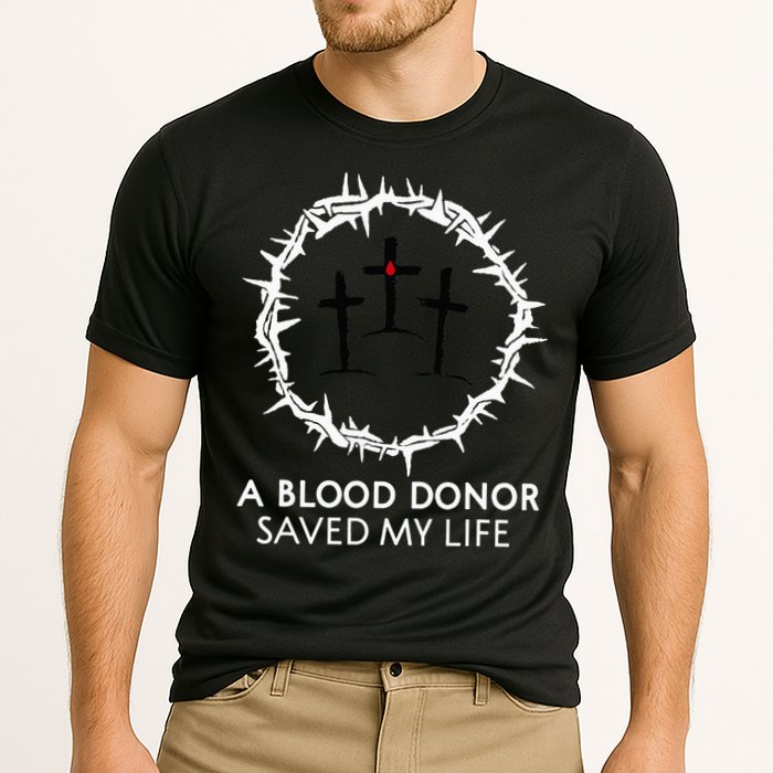 A Blood Donor Saved My Life retro christian Cooling Performance Crew T-Shirt