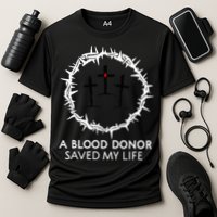 A Blood Donor Saved My Life retro christian Cooling Performance Crew T-Shirt