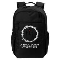 A Blood Donor Saved My Life retro christian Backpack