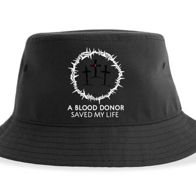A Blood Donor Saved My Life retro christian Sustainable Bucket Hat