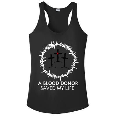A Blood Donor Saved My Life retro christian Ladies PosiCharge Competitor Racerback Tank