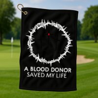 A Blood Donor Saved My Life retro christian Golf Towel