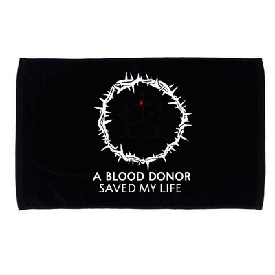 A Blood Donor Saved My Life retro christian Microfiber Hand Towel