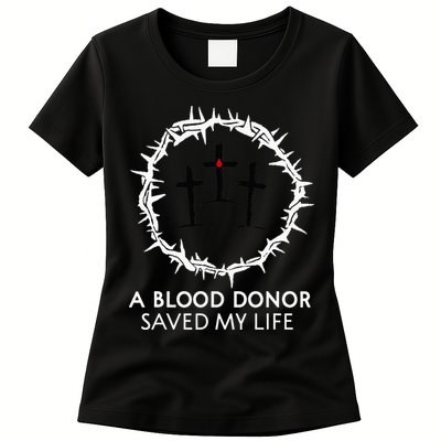 A Blood Donor Saved My Life retro christian Womens T-Shirt