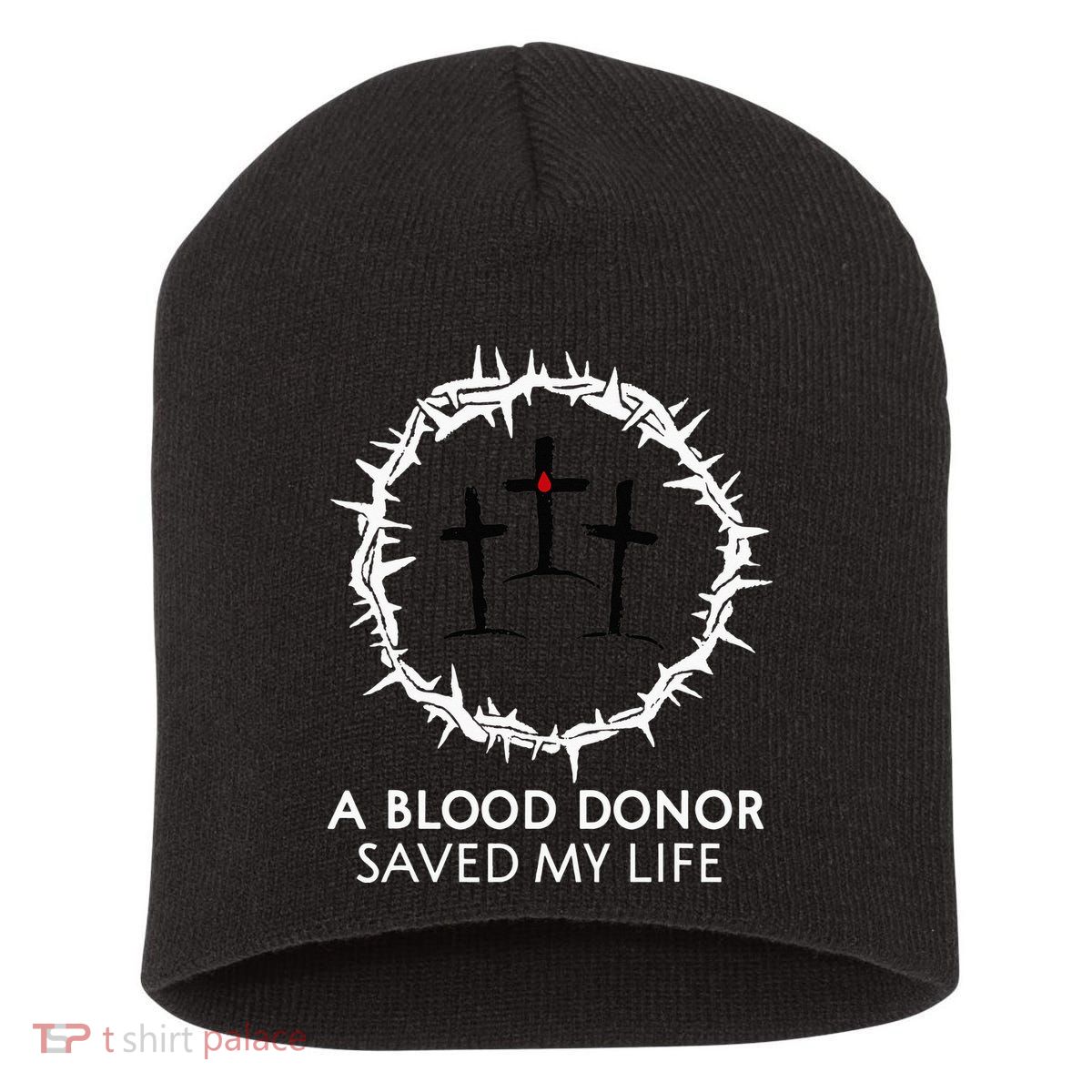 A Blood Donor Saved My Life retro christian Short Acrylic Beanie