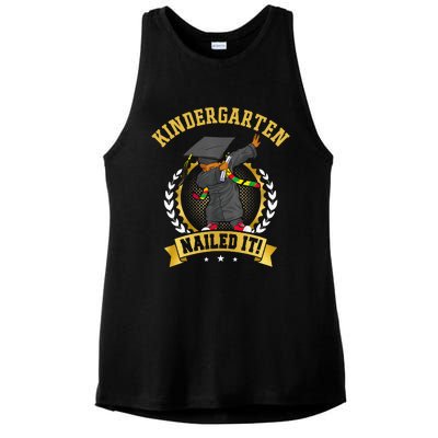 Afro Black Dabbing Boy Graduation Kindergarten Nailed It Ladies PosiCharge Tri-Blend Wicking Tank