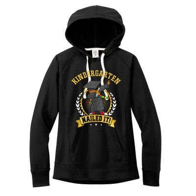 Afro Black Dabbing Boy Graduation Kindergarten Nailed It Women's Fleece Hoodie