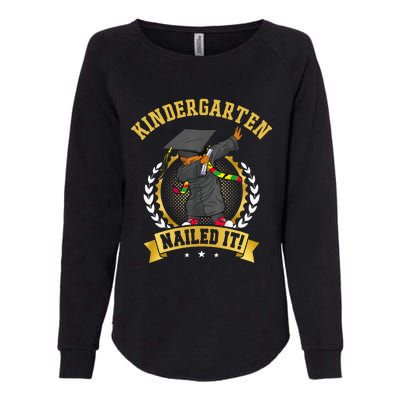 Afro Black Dabbing Boy Graduation Kindergarten Nailed It Womens California Wash Sweatshirt