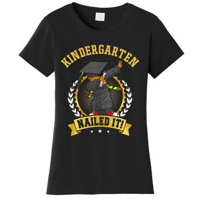 Afro Black Dabbing Boy Graduation Kindergarten Nailed It Women's T-Shirt