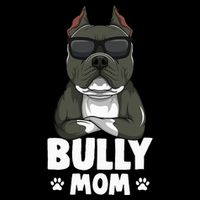 American Bully Dog Mom Drawstring Bag