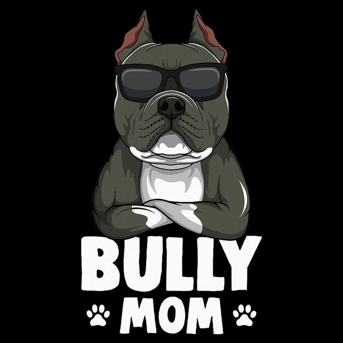 American Bully Dog Mom Drawstring Bag