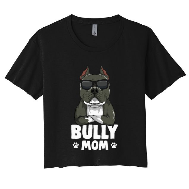 American Bully Dog Mom Crop Top