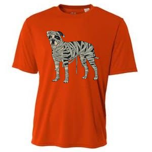 American Bulldog Dog Mummy Halloween Costume Dog Lovers Gift Cooling Performance Crew T-Shirt