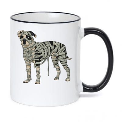 American Bulldog Dog Mummy Halloween Costume Dog Lovers Gift 11oz Black Color Changing Mug