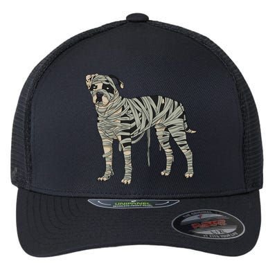 American Bulldog Dog Mummy Halloween Costume Dog Lovers Gift Flexfit Unipanel Trucker Cap