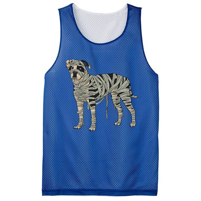 American Bulldog Dog Mummy Halloween Costume Dog Lovers Gift Mesh Reversible Basketball Jersey Tank