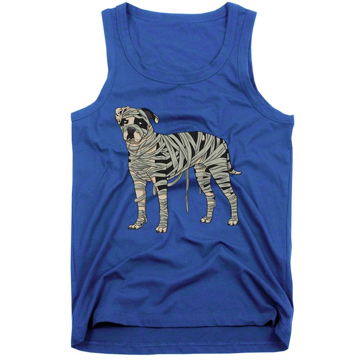 American Bulldog Dog Mummy Halloween Costume Dog Lovers Gift Tank Top