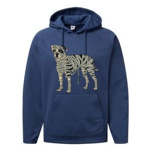 American Bulldog Dog Mummy Halloween Costume Dog Lovers Gift Performance Fleece Hoodie