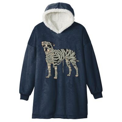 American Bulldog Dog Mummy Halloween Costume Dog Lovers Gift Hooded Wearable Blanket