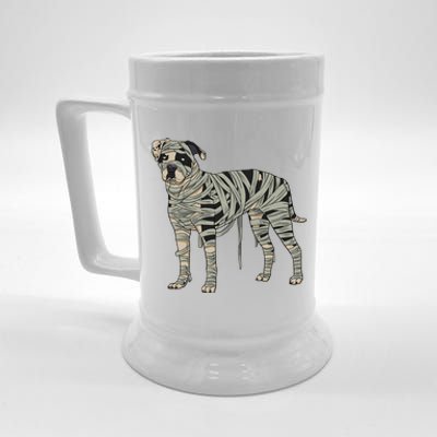 American Bulldog Dog Mummy Halloween Costume Dog Lovers Gift Beer Stein