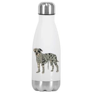 American Bulldog Dog Mummy Halloween Costume Dog Lovers Gift Stainless Steel Insulated Water Bottle