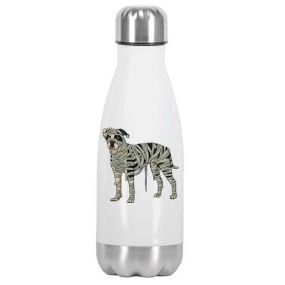 American Bulldog Dog Mummy Halloween Costume Dog Lovers Gift Stainless Steel Insulated Water Bottle