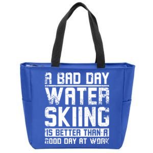 A Bad Day Water Skiing Cool Gift Zip Tote Bag